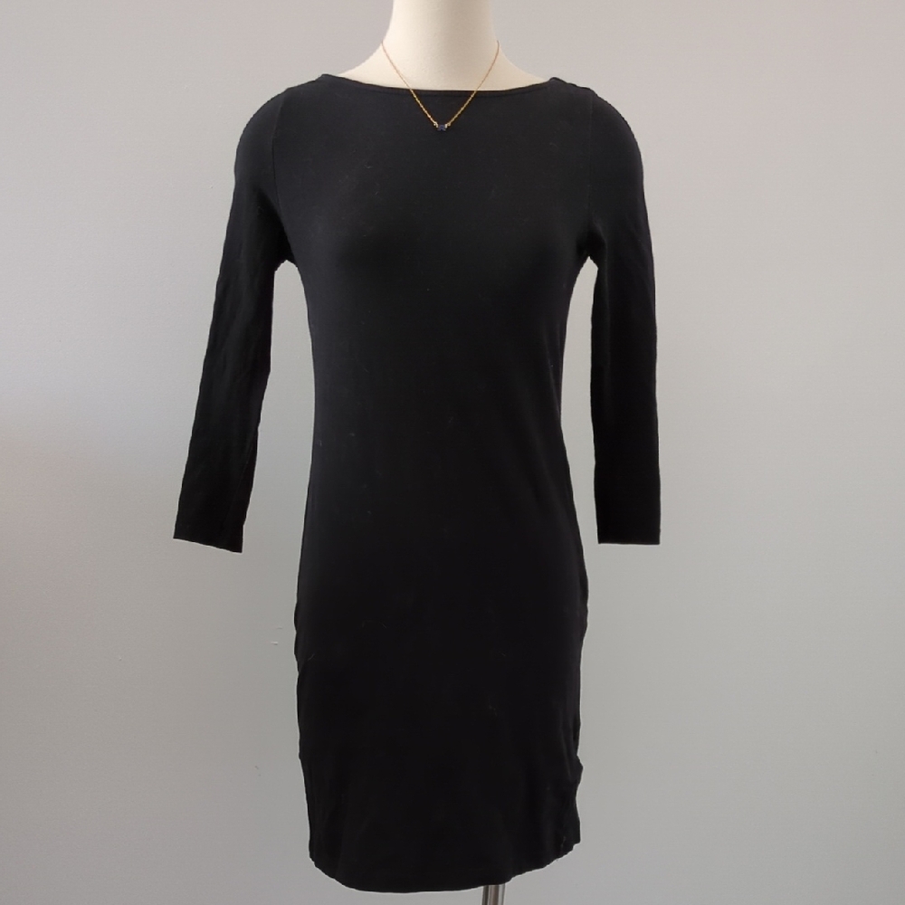 H&M Classic Black 3/4 Sleeve Mini Dress
